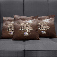 Remembering Tuskegee Airmen Pillow Cover Heroes of the 332nd Squadron Retro Style - Wonder Print Shop