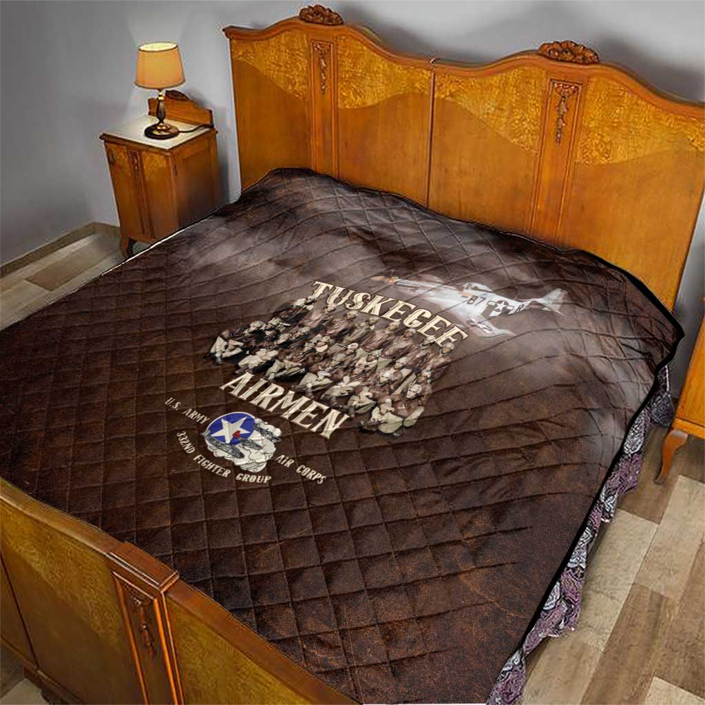 Remembering Tuskegee Airmen Quilt Heroes of the 332nd Squadron Retro Style - Wonder Print Shop