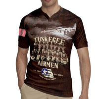 Remembering Tuskegee Airmen Rugby Jersey Heroes of the 332nd Squadron Retro Style - Wonder Print Shop