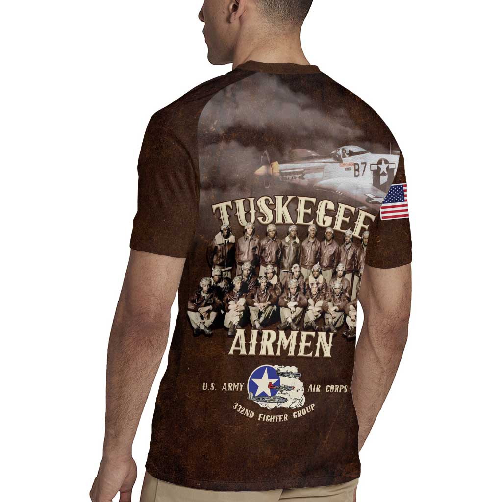 Remembering Tuskegee Airmen Rugby Jersey Heroes of the 332nd Squadron Retro Style - Wonder Print Shop