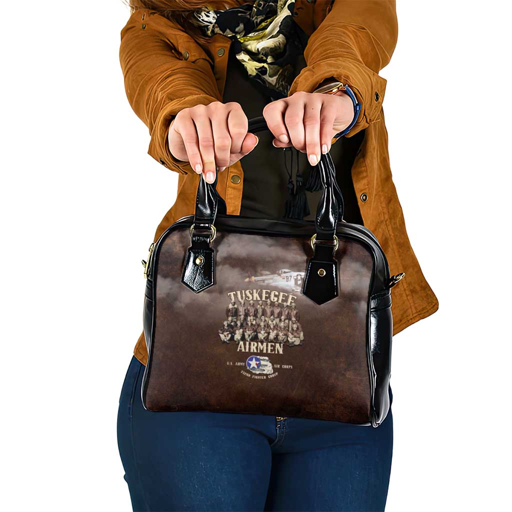 Remembering Tuskegee Airmen Shoulder Handbag Heroes of the 332nd Squadron Retro Style - Wonder Print Shop