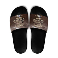 Remembering Tuskegee Airmen Slide Sandals Heroes of the 332nd Squadron Retro Style - Wonder Print Shop