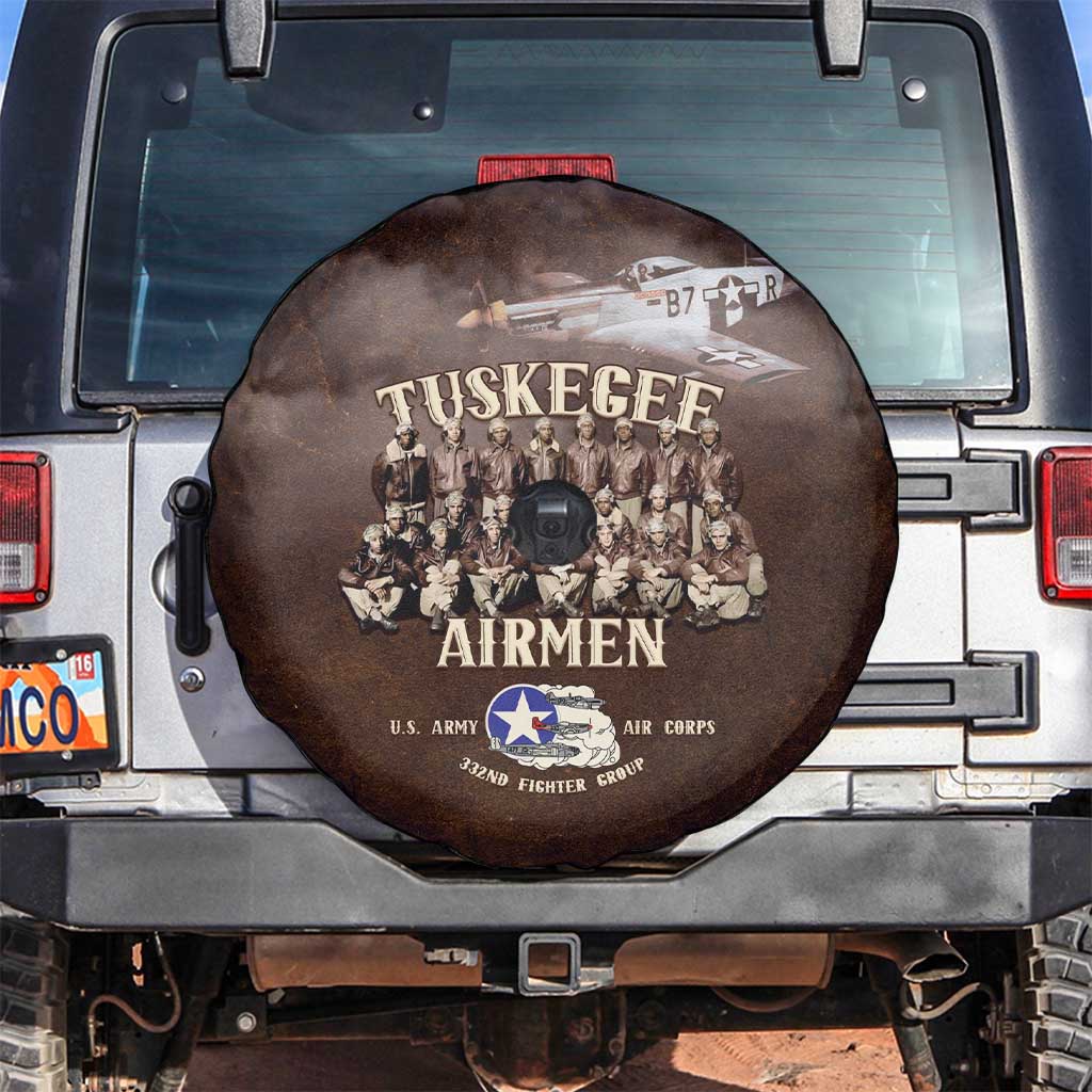 Remembering Tuskegee Airmen Spare Tire Cover Heroes of the 332nd Squadron Retro Style - Wonder Print Shop