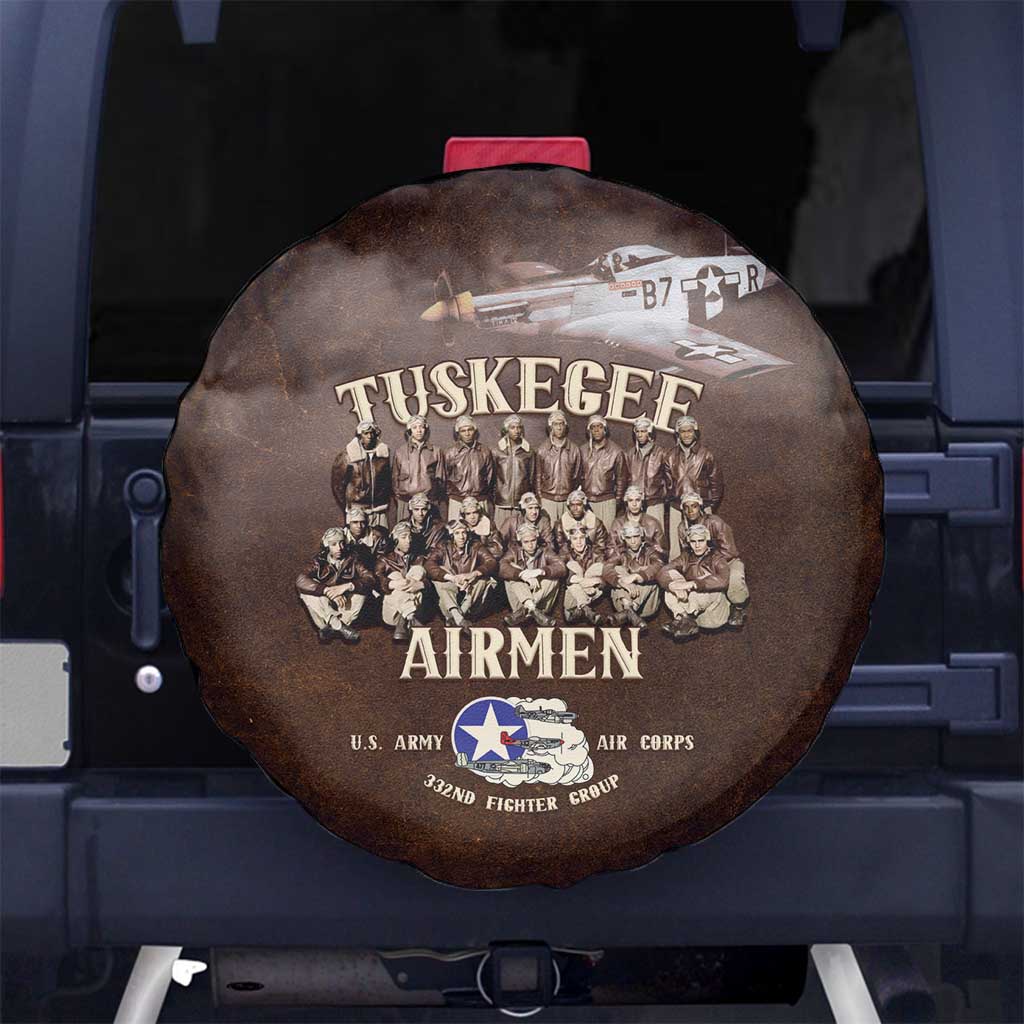 Remembering Tuskegee Airmen Spare Tire Cover Heroes of the 332nd Squadron Retro Style - Wonder Print Shop