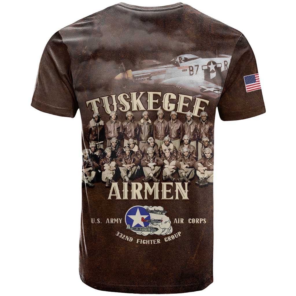 Remembering Tuskegee Airmen T Shirt Heroes of the 332nd Squadron Retro Style - Wonder Print Shop