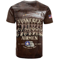 Remembering Tuskegee Airmen T Shirt Heroes of the 332nd Squadron Retro Style - Wonder Print Shop