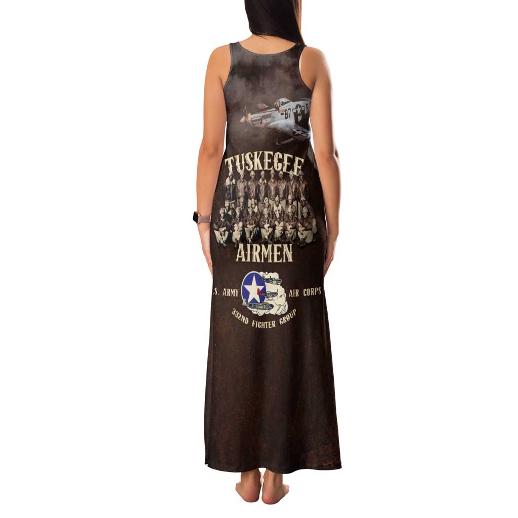 Remembering Tuskegee Airmen Tank Maxi Dress Heroes of the 332nd Squadron Retro Style - Wonder Print Shop