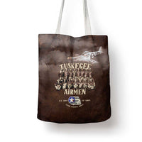 Remembering Tuskegee Airmen Tote Bag Heroes of the 332nd Squadron Retro Style - Wonder Print Shop