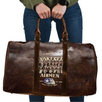 Remembering Tuskegee Airmen Travel Bag Heroes of the 332nd Squadron Retro Style - Wonder Print Shop