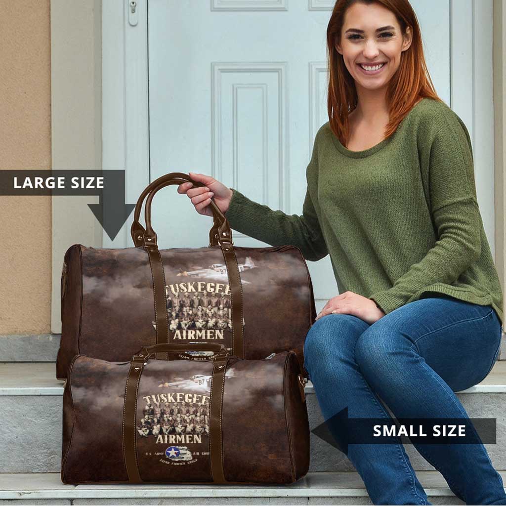 Remembering Tuskegee Airmen Travel Bag Heroes of the 332nd Squadron Retro Style - Wonder Print Shop