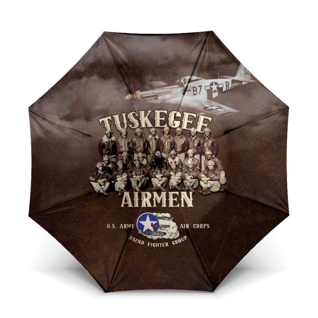 Remembering Tuskegee Airmen Umbrella Heroes of the 332nd Squadron Retro Style - Wonder Print Shop