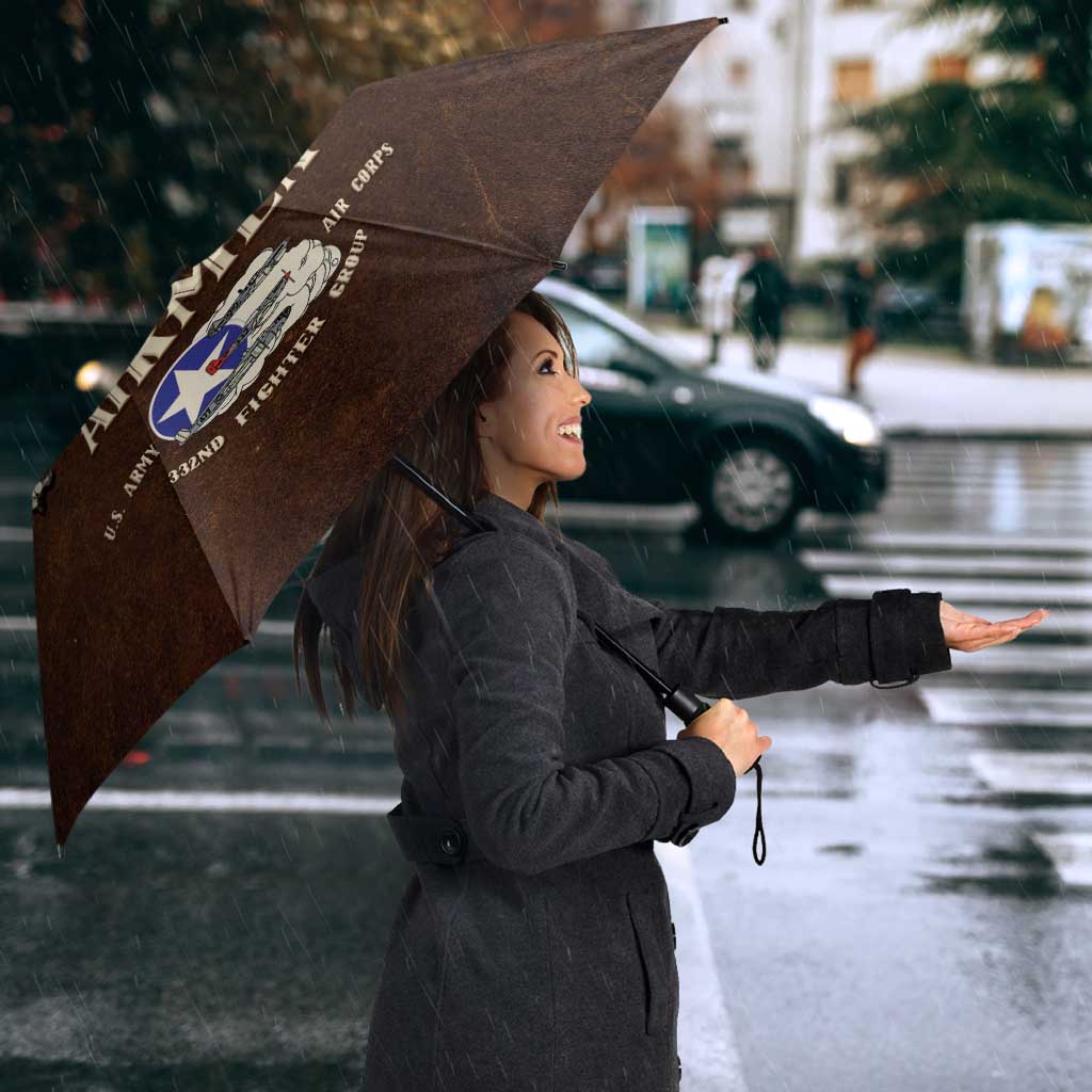 Remembering Tuskegee Airmen Umbrella Heroes of the 332nd Squadron Retro Style - Wonder Print Shop