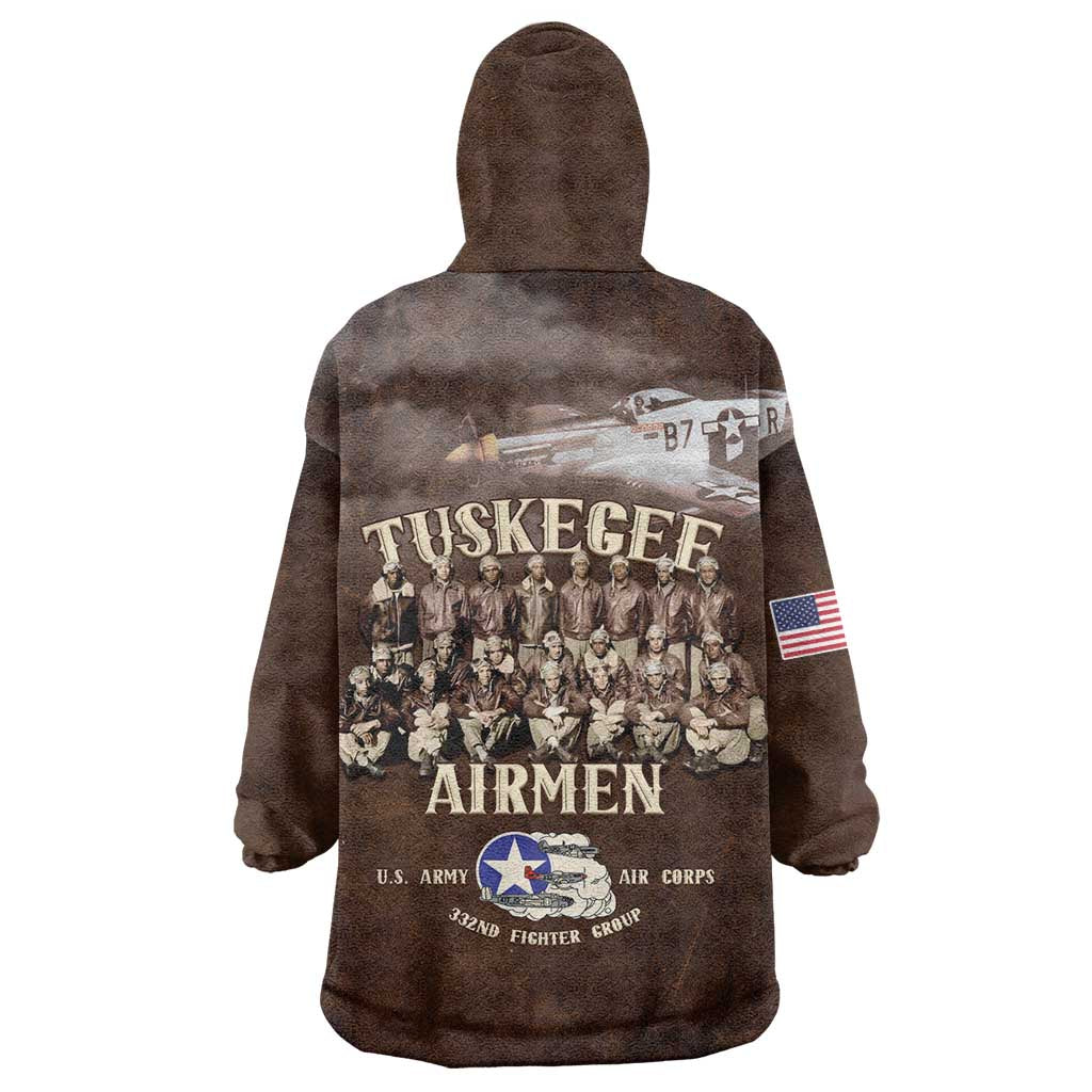 Remembering Tuskegee Airmen Wearable Blanket Hoodie Heroes of the 332nd Squadron Retro Style - Wonder Print Shop