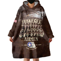 Remembering Tuskegee Airmen Wearable Blanket Hoodie Heroes of the 332nd Squadron Retro Style - Wonder Print Shop