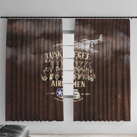 Remembering Tuskegee Airmen Window Curtain Heroes of the 332nd Squadron Retro Style - Wonder Print Shop