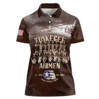 Remembering Tuskegee Airmen Women Polo Shirt Heroes of the 332nd Squadron Retro Style - Wonder Print Shop