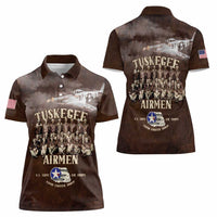 Remembering Tuskegee Airmen Women Polo Shirt Heroes of the 332nd Squadron Retro Style - Wonder Print Shop