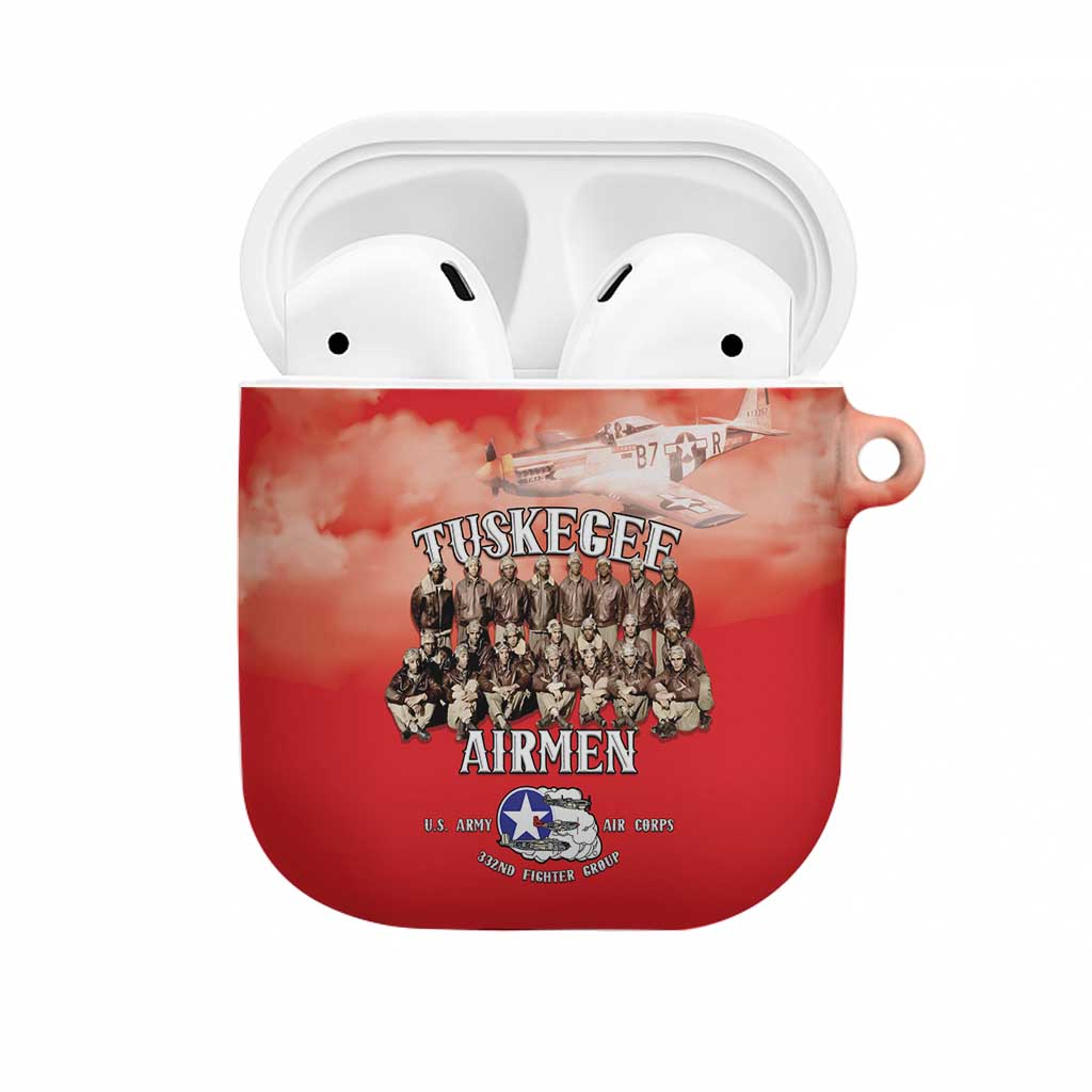 Remembering Tuskegee Airmen AirPods Case Heroes of the 332nd Squadron Red Art - Wonder Print Shop