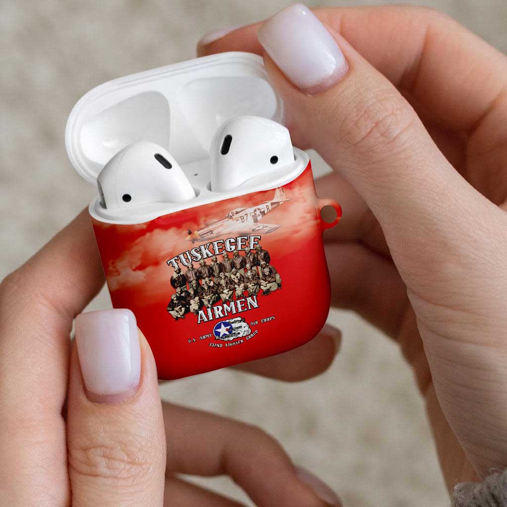 Remembering Tuskegee Airmen AirPods Case Heroes of the 332nd Squadron Red Art - Wonder Print Shop