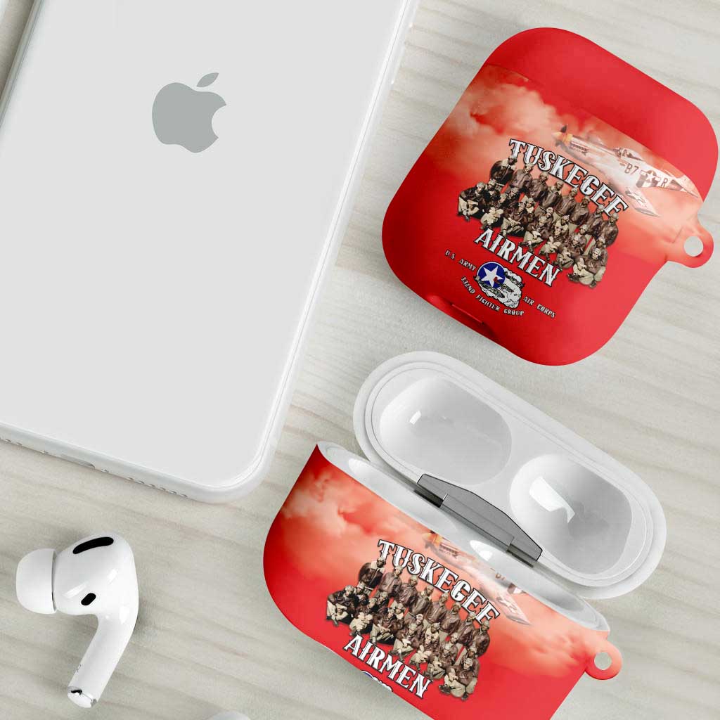 Remembering Tuskegee Airmen AirPods Case Heroes of the 332nd Squadron Red Art - Wonder Print Shop