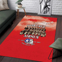 Remembering Tuskegee Airmen Area Rug Heroes of the 332nd Squadron Red Art - Wonder Print Shop