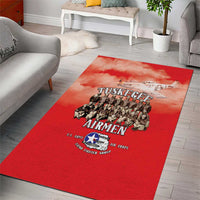 Remembering Tuskegee Airmen Area Rug Heroes of the 332nd Squadron Red Art - Wonder Print Shop