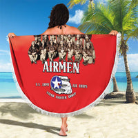Remembering Tuskegee Airmen Beach Blanket Heroes of the 332nd Squadron Red Art - Wonder Print Shop