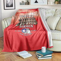 Remembering Tuskegee Airmen Blanket Heroes of the 332nd Squadron Red Art - Wonder Print Shop