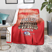 Remembering Tuskegee Airmen Blanket Heroes of the 332nd Squadron Red Art - Wonder Print Shop