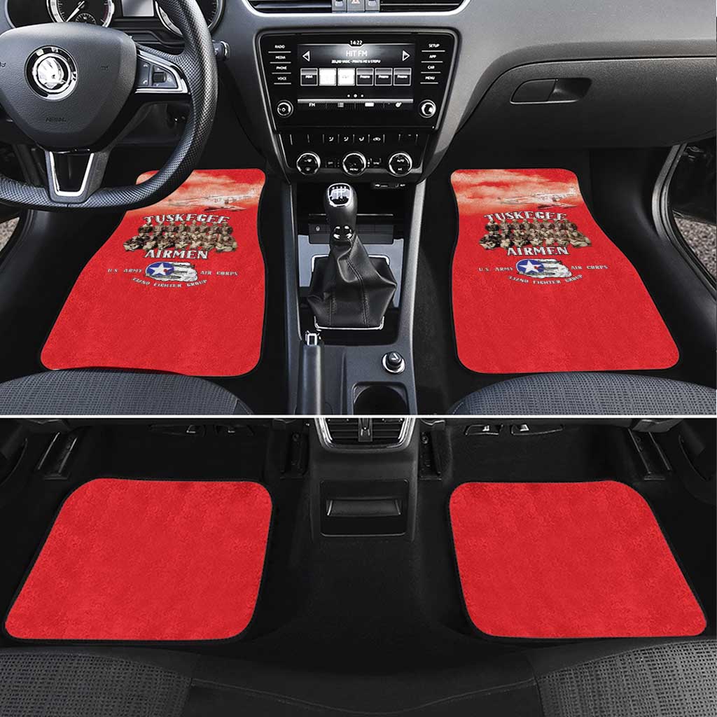 Remembering Tuskegee Airmen Car Mats Heroes of the 332nd Squadron Red Art - Wonder Print Shop
