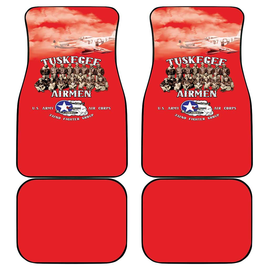 Remembering Tuskegee Airmen Car Mats Heroes of the 332nd Squadron Red Art - Wonder Print Shop