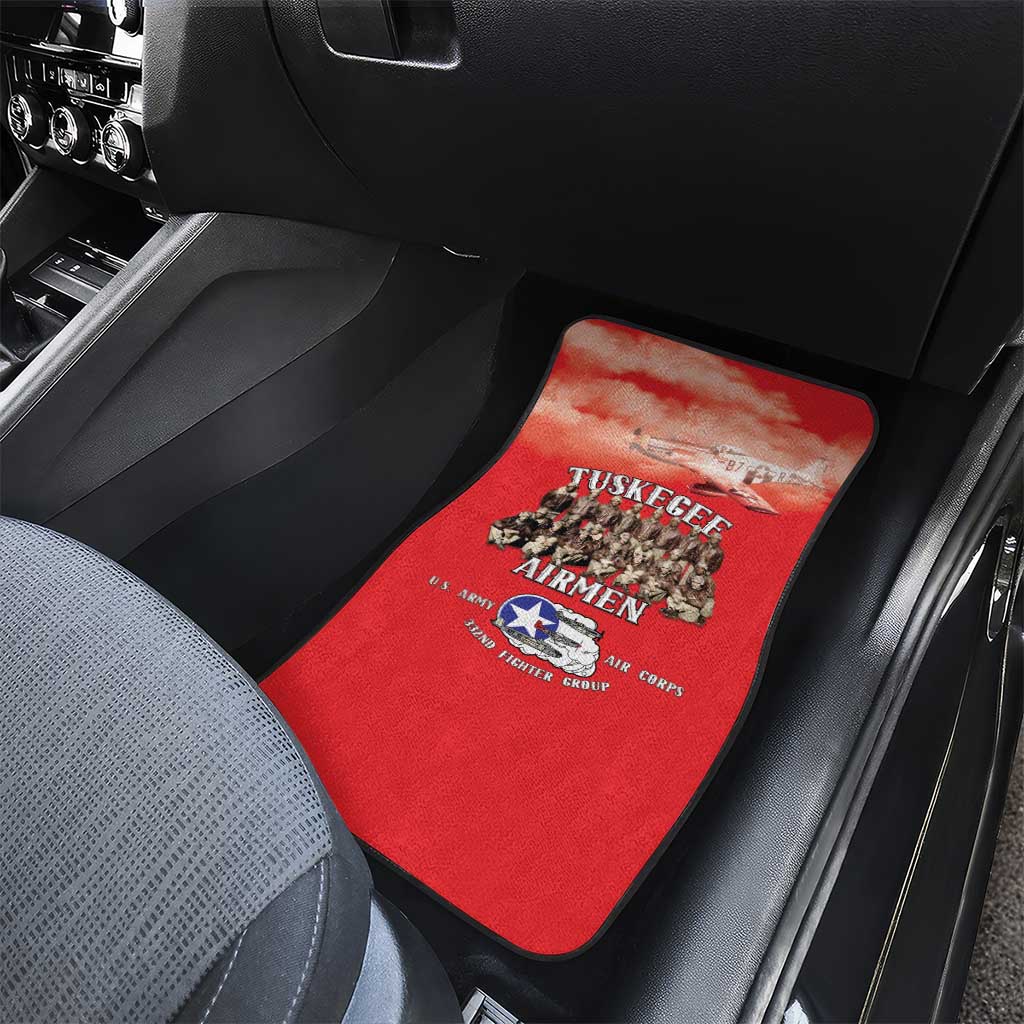 Remembering Tuskegee Airmen Car Mats Heroes of the 332nd Squadron Red Art - Wonder Print Shop