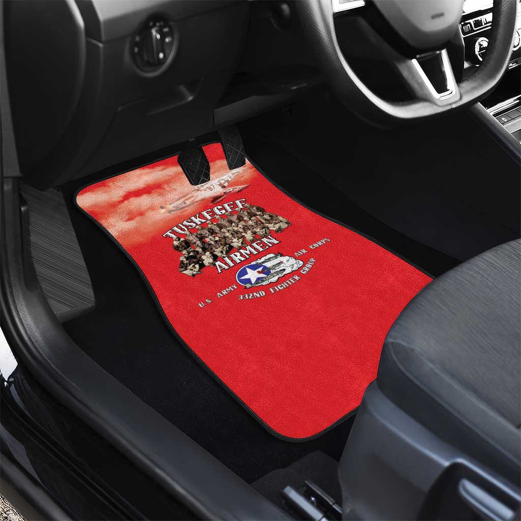 Remembering Tuskegee Airmen Car Mats Heroes of the 332nd Squadron Red Art - Wonder Print Shop