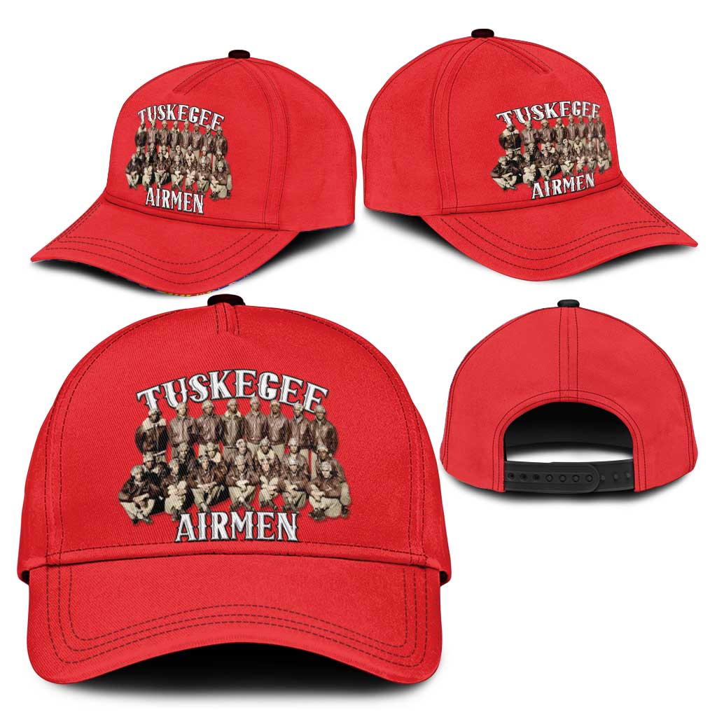 Remembering Tuskegee Airmen Classic Cap Heroes of the 332nd Squadron Red Art - Wonder Print Shop