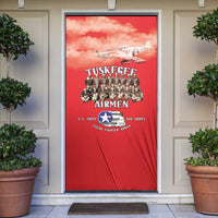 Remembering Tuskegee Airmen Door Cover Heroes of the 332nd Squadron Red Art - Wonder Print Shop