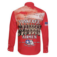 Remembering Tuskegee Airmen Family Matching Puletasi and Hawaiian Shirt Heroes of the 332nd Squadron Red Art - Wonder Print Shop