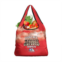 Remembering Tuskegee Airmen Grocery Bag Heroes of the 332nd Squadron Red Art - Wonder Print Shop