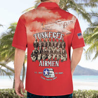 Remembering Tuskegee Airmen Hawaiian Shirt Heroes of the 332nd Squadron Red Art - Wonder Print Shop