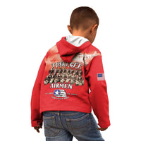 Remembering Tuskegee Airmen Kid Hoodie Heroes of the 332nd Squadron Red Art - Wonder Print Shop