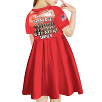 Remembering Tuskegee Airmen Kid Short Sleeve Dress Heroes of the 332nd Squadron Red Art - Wonder Print Shop