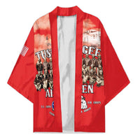 Remembering Tuskegee Airmen Kimono Heroes of the 332nd Squadron Red Art - Wonder Print Shop