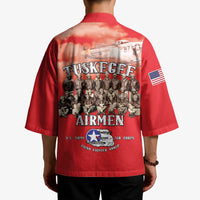 Remembering Tuskegee Airmen Kimono Heroes of the 332nd Squadron Red Art - Wonder Print Shop