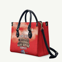 Remembering Tuskegee Airmen Leather Bag Heroes of the 332nd Squadron Red Art - Wonder Print Shop