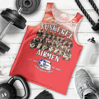 Remembering Tuskegee Airmen Men Tank Top Heroes of the 332nd Squadron Red Art - Wonder Print Shop