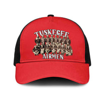 Remembering Tuskegee Airmen Mesh Trucker Cap Heroes of the 332nd Squadron Red Art - Wonder Print Shop