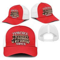 Remembering Tuskegee Airmen Mesh Trucker Cap Heroes of the 332nd Squadron Red Art - Wonder Print Shop