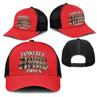 Remembering Tuskegee Airmen Mesh Trucker Cap Heroes of the 332nd Squadron Red Art - Wonder Print Shop