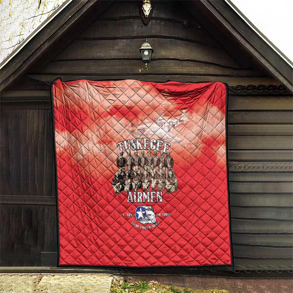 Remembering Tuskegee Airmen Quilt Heroes of the 332nd Squadron Red Art - Wonder Print Shop