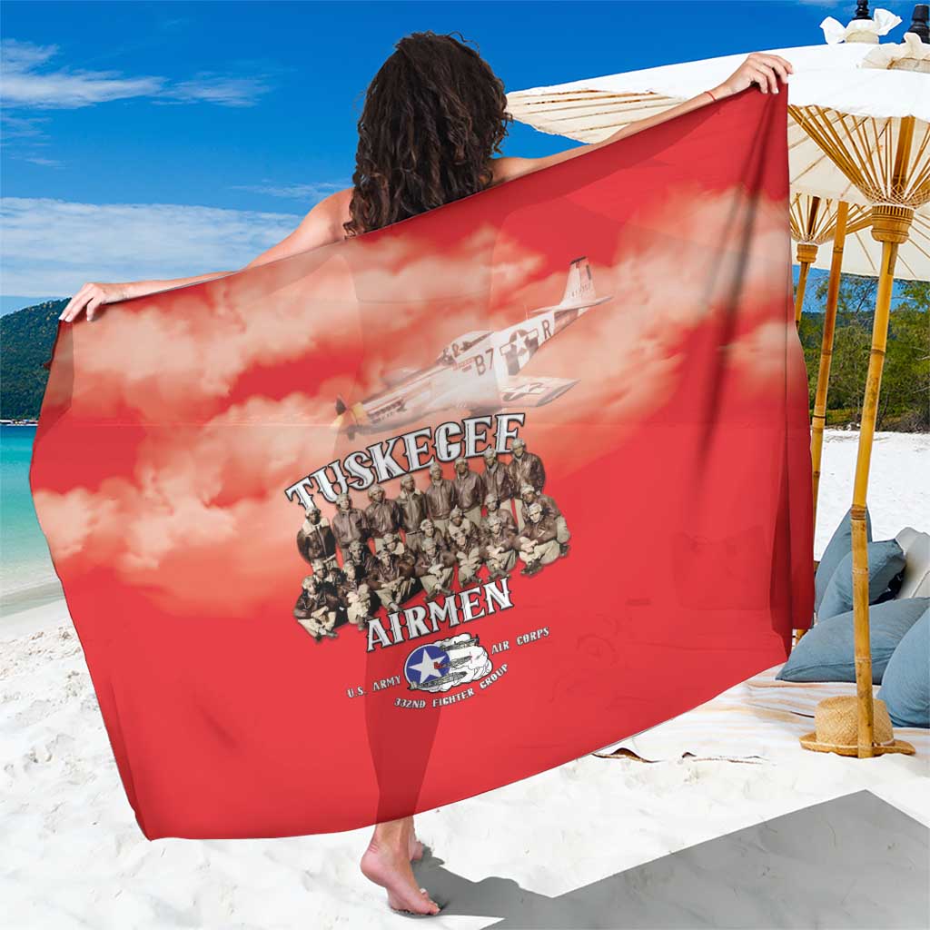 Remembering Tuskegee Airmen Sarong Heroes of the 332nd Squadron Red Art - Wonder Print Shop