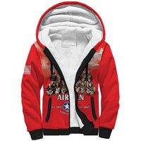 Remembering Tuskegee Airmen Sherpa Hoodie Heroes of the 332nd Squadron Red Art - Wonder Print Shop